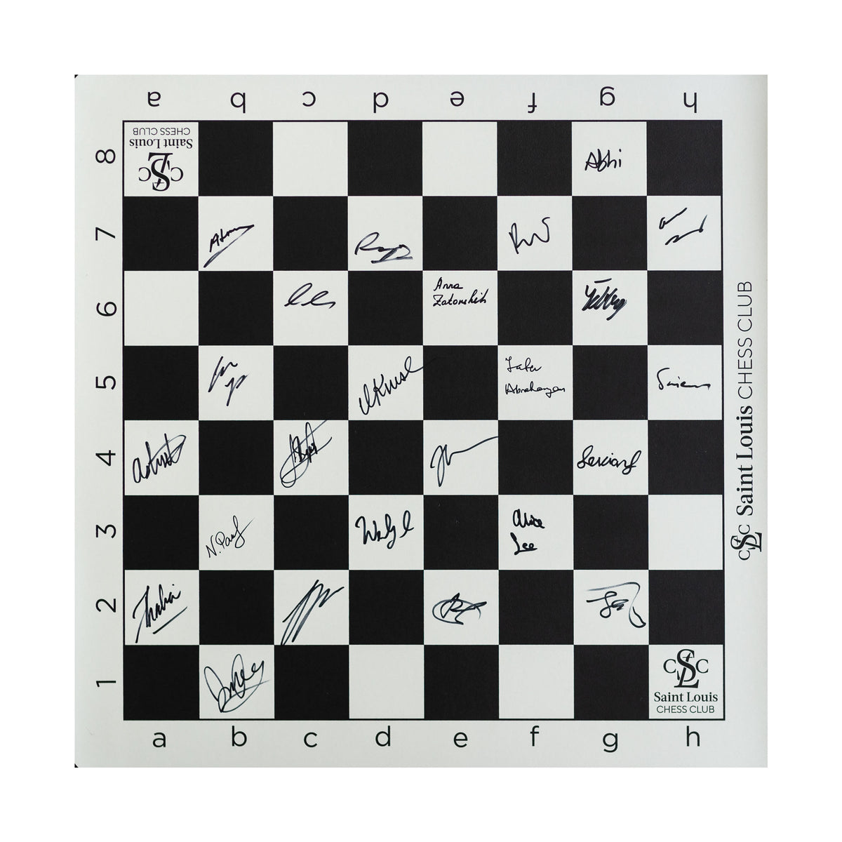 2023 US Chess Championship Vinyl Board [Autographed by ALL PLAYERS