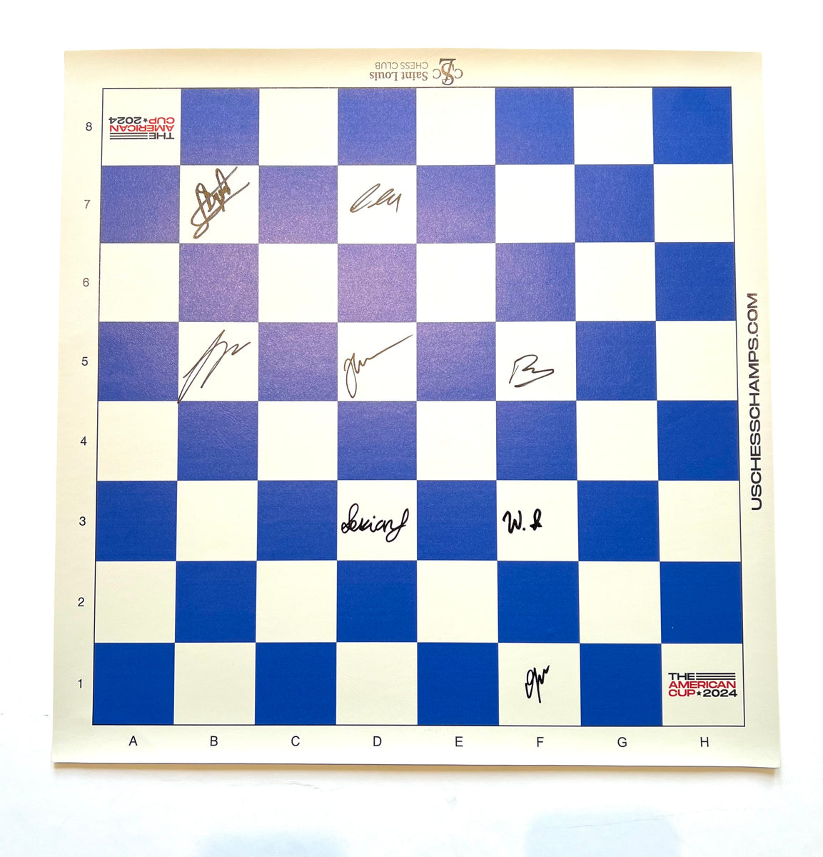 2024 American Cup Vinyl Board [Autographed by Open Field] World Chess