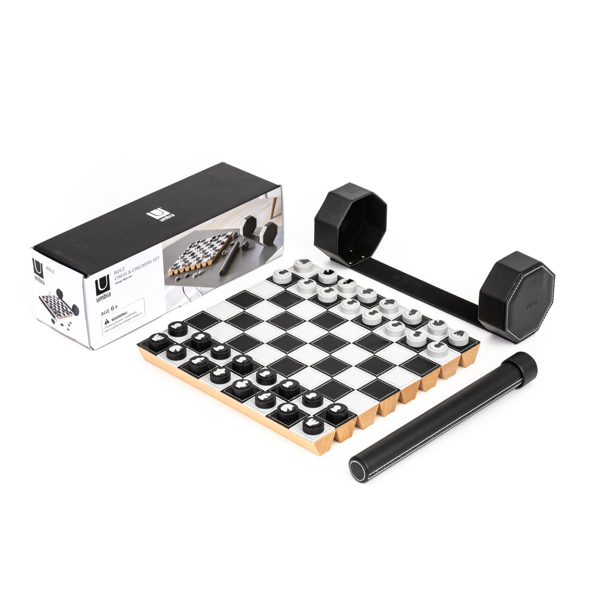 Rolz Chess/Checkers Set - Portable & Durable