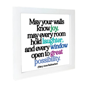 Quotable Cards - May Your Walls Know Joy