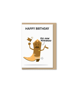 Mini Buckaroo Birthday Greeting Card