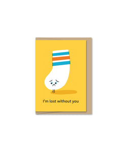 Mini Lost Sock Greeting Card