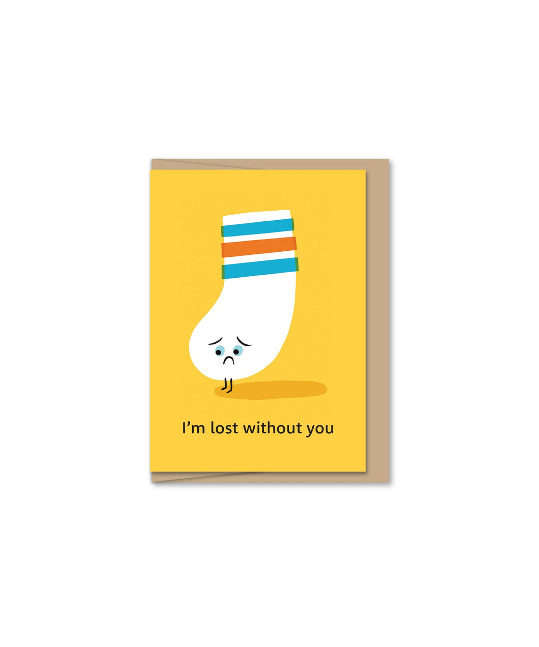 Mini Lost Sock Greeting Card