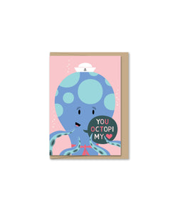 Mini Octopi Valentine Greeting Card