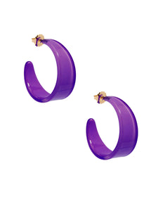 Chunky resin hoop earrings