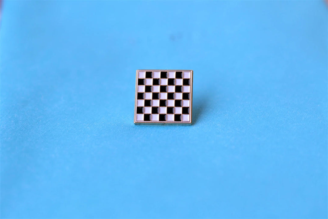 Chessboard Lapel Pin