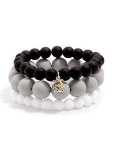 Matte Beaded Bracelet Set