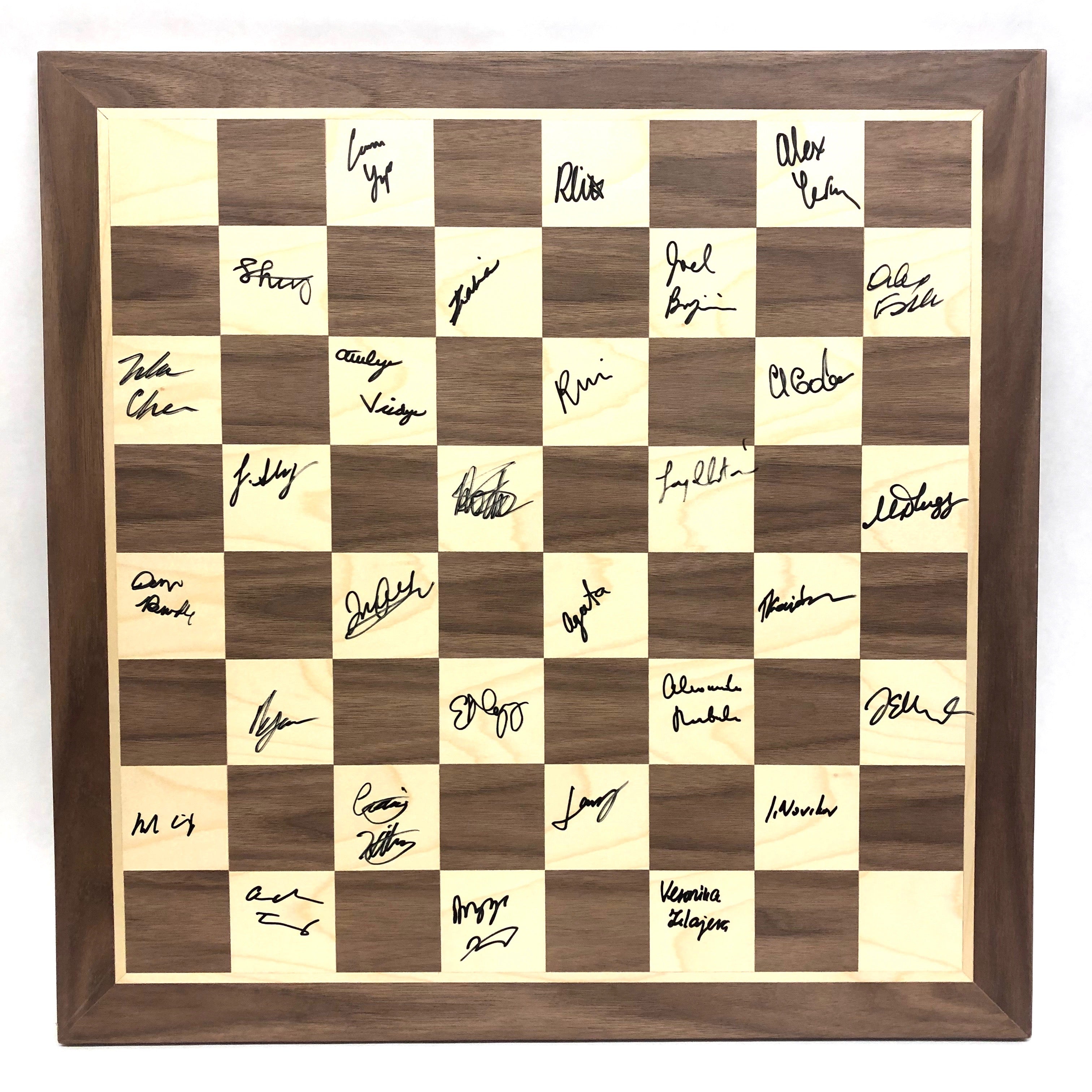 2023 US Chess Championship Wooden Board [Autographed by Women's Field] –  World Chess Hall of Fame